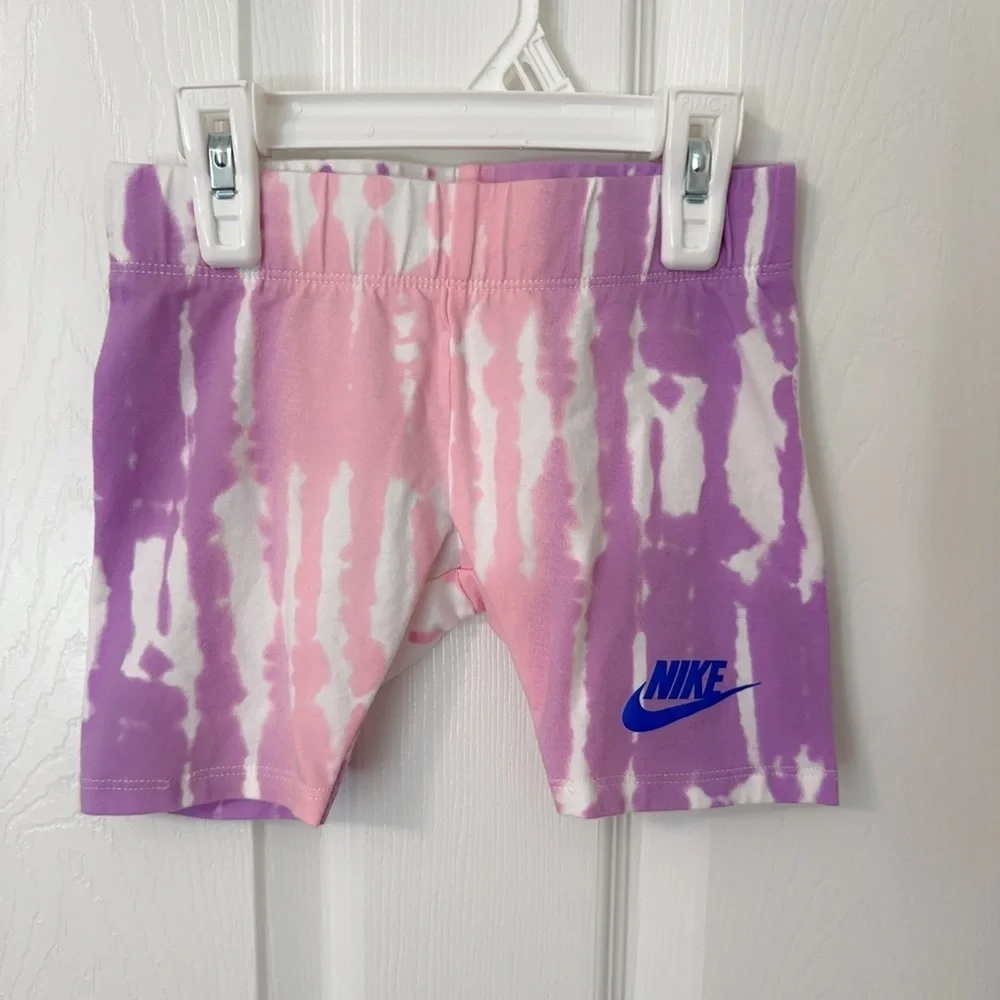 Nike Lavender and Pink Tie-Dye Shorts